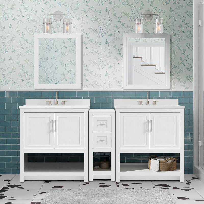 Blakely Double Vanity with Mirror and 12-inch Cabinet