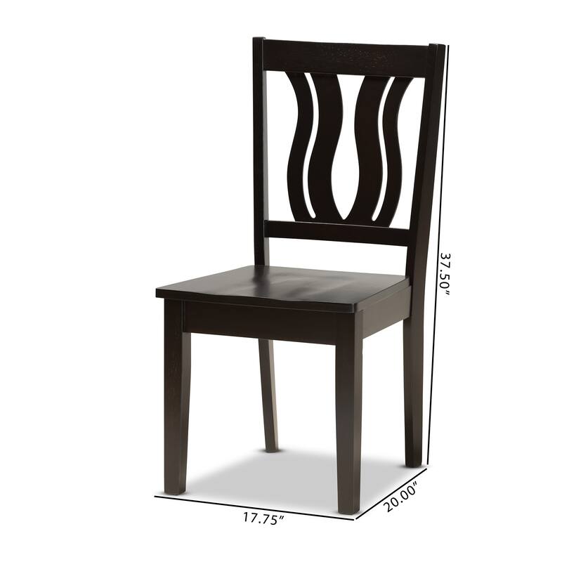Fenton Mid-Century Modern 2-Piece Dining Chair Set
