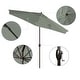 preview thumbnail 62 of 143, North Bend 9-foot Round Auto-tilt, Bronze Finish, Sunbrella Patio Umbrella by Havenside Home
