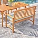 preview thumbnail 5 of 4, 2 Person Outdoor Wood Garden Bench with Cushion