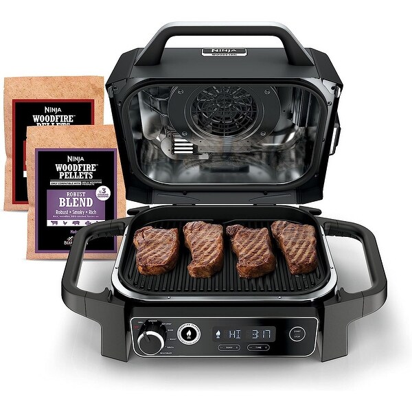 Ninja Woodfire Outdoor Grill and Smoker Factory Refurbished - Bed