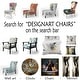 preview thumbnail 6 of 25, Designart "Abstract Pattern With Blue & Golden II" Upholstered Abstract Accent Chair and Modern Arm Chair