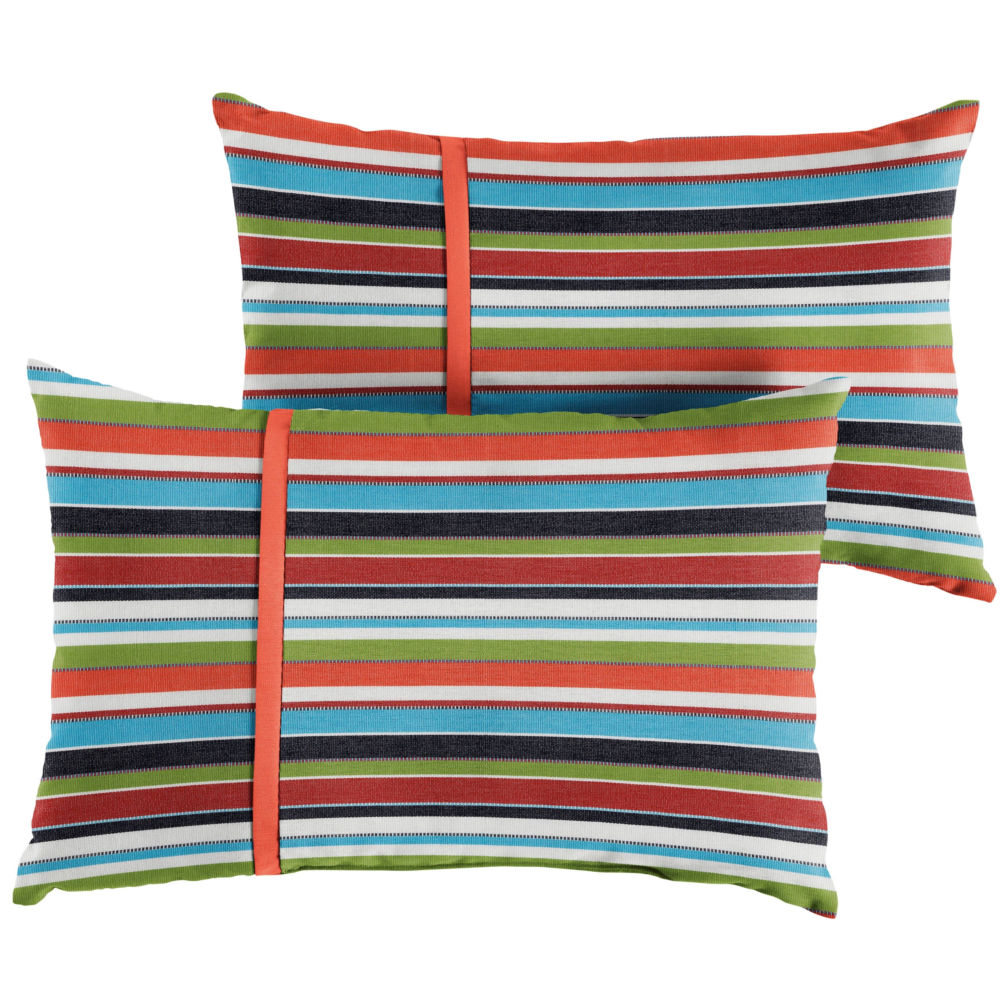 Sorra Home Sunbrella Outdoor Single Petite Flange Pillow Set of 2
