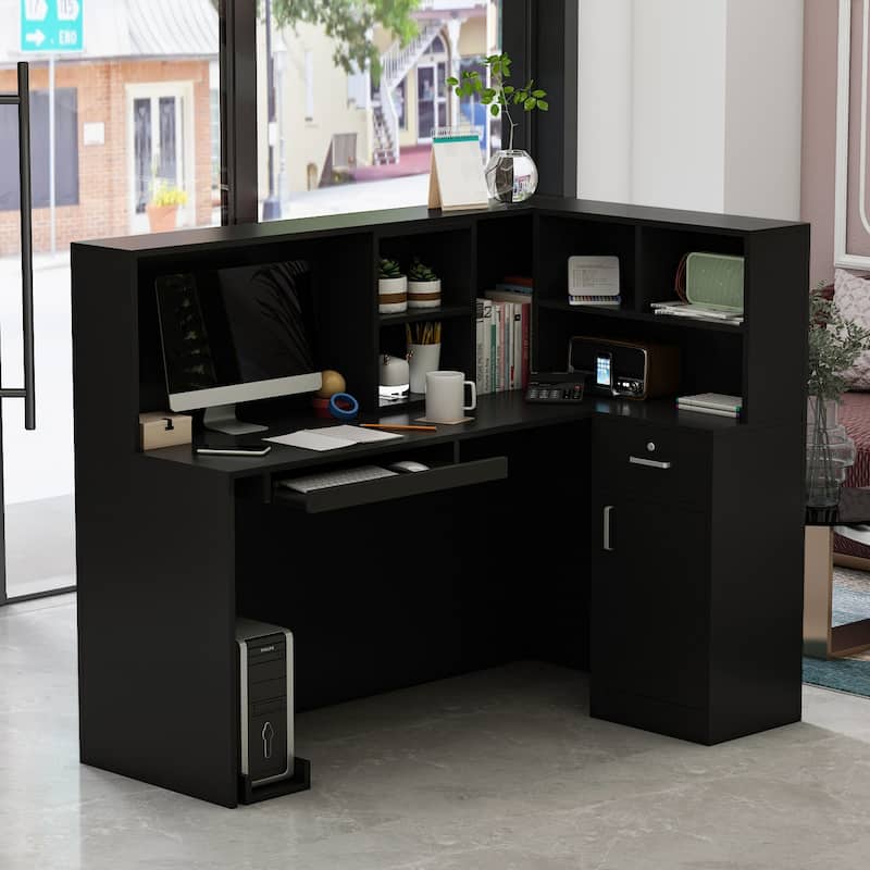 Modern L-Shaped Reception Desk Reception Table Secretary Table Working