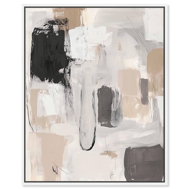 Beauty of Beige I Canvas by Art Remedy - White - 24" x 30"
