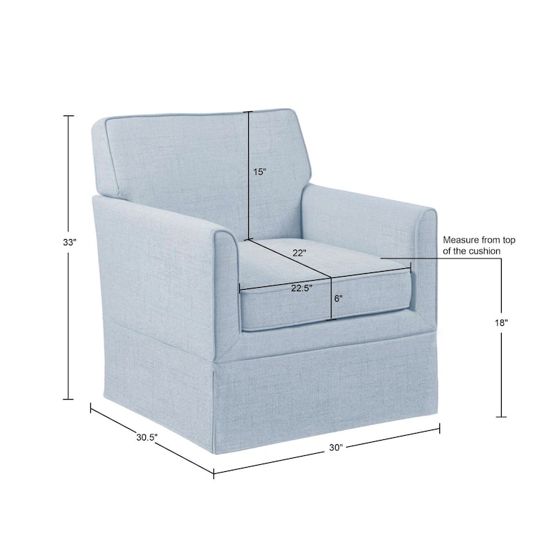 510 Design Paula Slipcover Accent Armchair - 30"W x 30.5"D x 33"H
