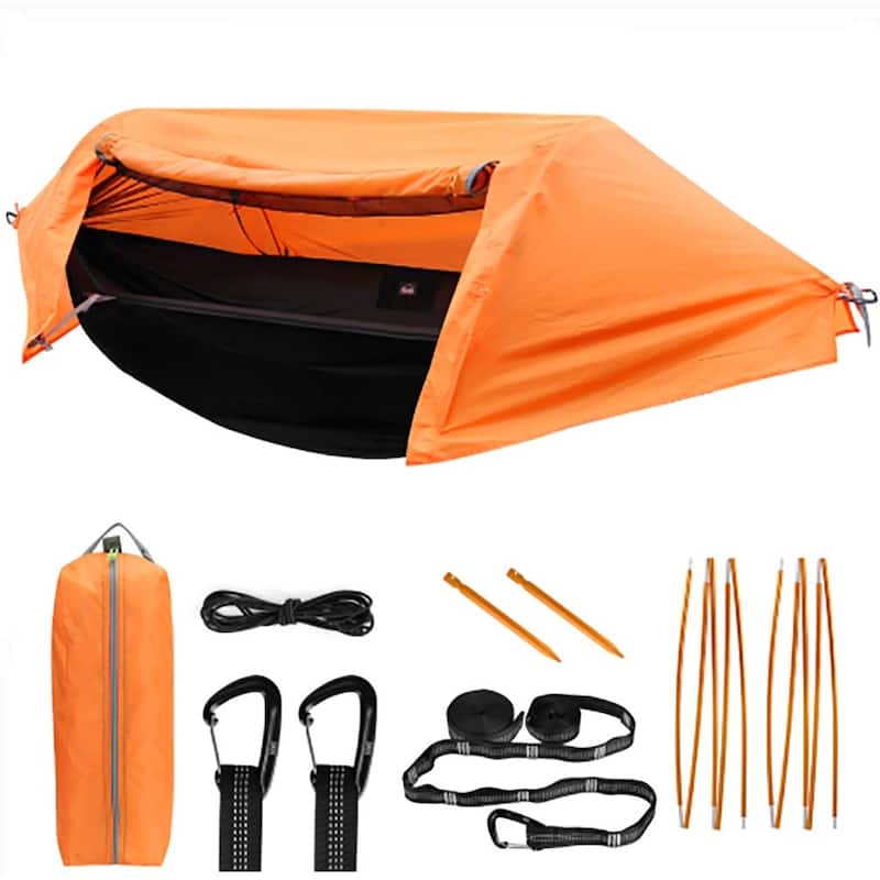 Camping Hammock with Mosquito Net and Rainfly Lightweight Portable ...