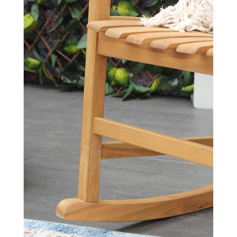 Cambridge Casual Austin Teak Wood Outdoor Rocking Chair
