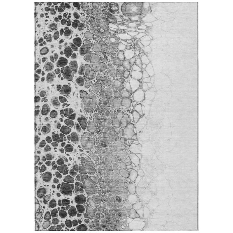 HomeRoots Abstract Transitional Rectangle Outdoor Rug