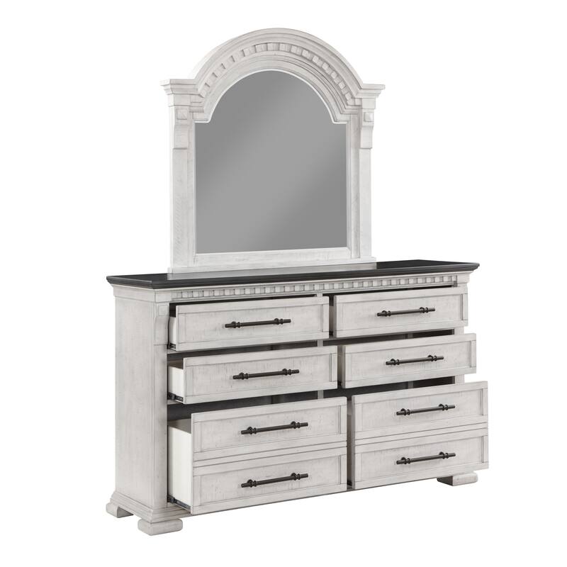 Faith Elegant Transitional Dresser Six-Drawer Storage Solution with Modern Functionality
