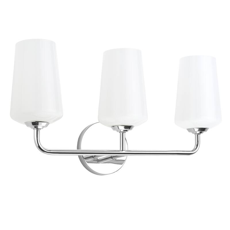 Celino Three-Light Bath & Vanity with White Glass - 23