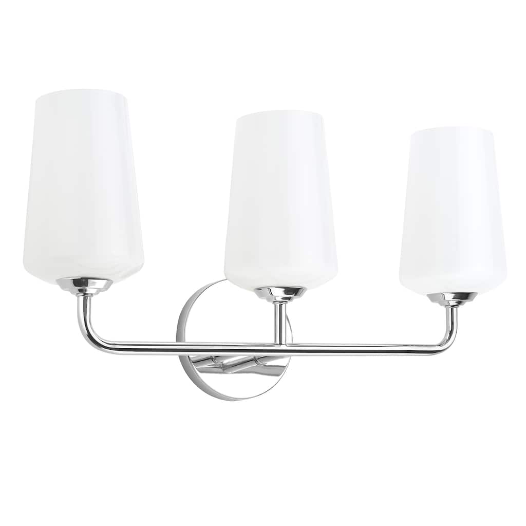 Celino Three-Light Bath & Vanity with White Glass - 23