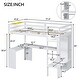 preview thumbnail 4 of 20, Twin Loft Bed with L-shaped Desk, Wardrobe & Storage Shelves - White Wood Frame with Full-Length Guardrails for Safety, White