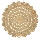 preview thumbnail 12 of 17, LR Home Organic Jute Braided Area Rug, Natural