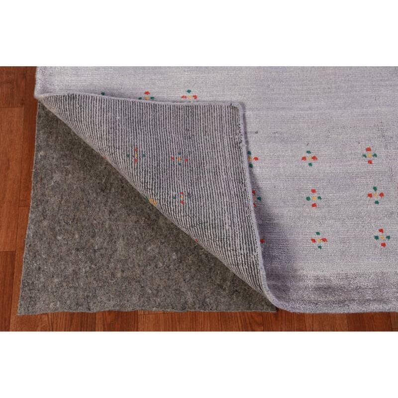 Hand Knotted Oriental 100% Wool Carpet Tribal Tribal Purples Gabbeh Area Rug - 12' 4'' X 9' 2''