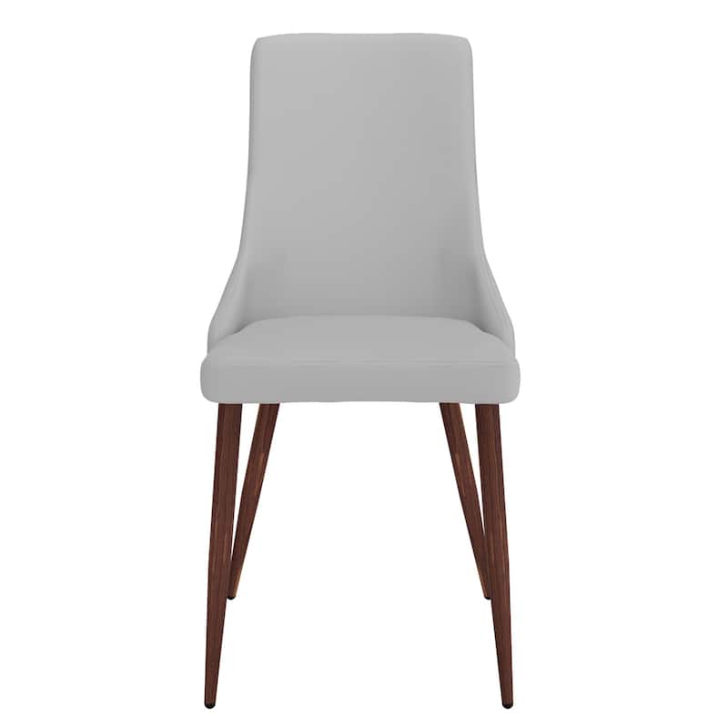 Mid-Century Faux Leather and Metal Dining Chair, Set of 4