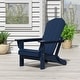 preview thumbnail 55 of 101, POLYTRENDS Laguna All Weather Poly Outdoor Adirondack Chair - Foldable Navy Blue