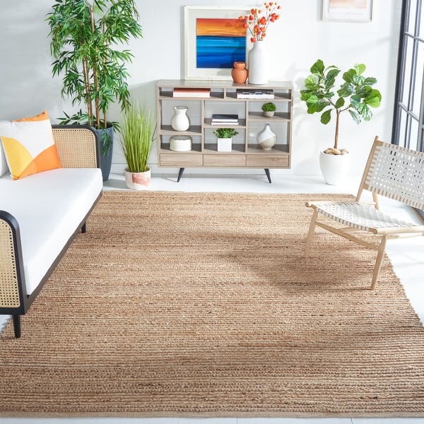 slide 2 of 17, SAFAVIEH Handmade Cape Cod Ermine Coastal Jute Rug 12' Square - Natural - Square