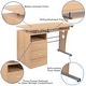 preview thumbnail 37 of 43, Pedestal 3-drawer Computer Desk with Keyboard Tray