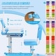 preview thumbnail 5 of 15, Qaba Kids Desk and Chair Set with Tilt Desktop, Storage Drawer, Pink