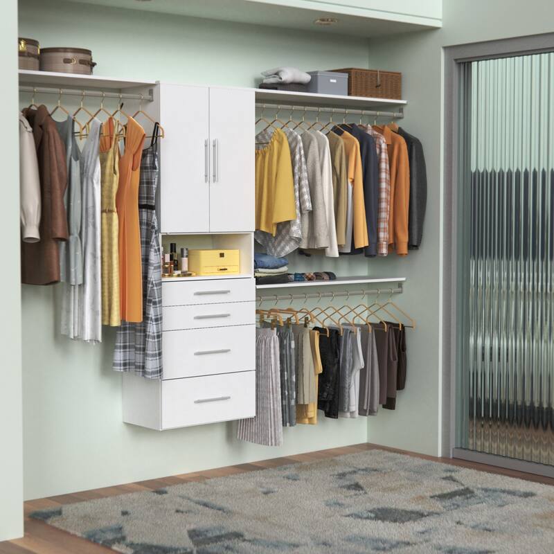 ClosetMaid SuiteSymphony Modern 4-Drawer 2-Door Hanging Closet System