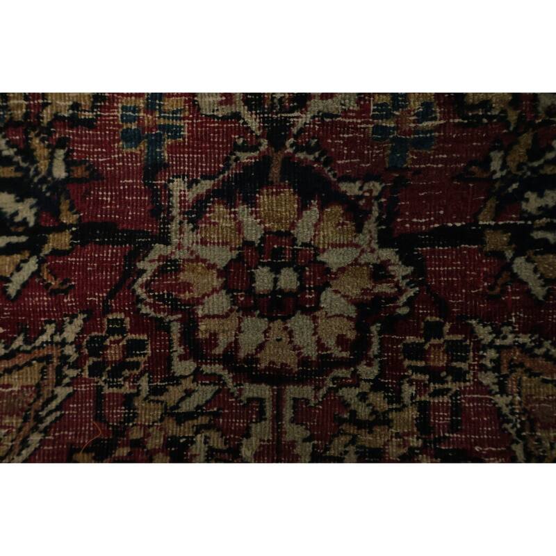 Hand Knotted Oriental 100% Wool Carpet Traditional Floral Red Kerman (Ravar) Area Rug - 5' 10'' X 3' 3''