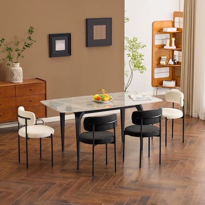 Boucle Beacon Modern Accent Dining Side Chair (Set of 2)