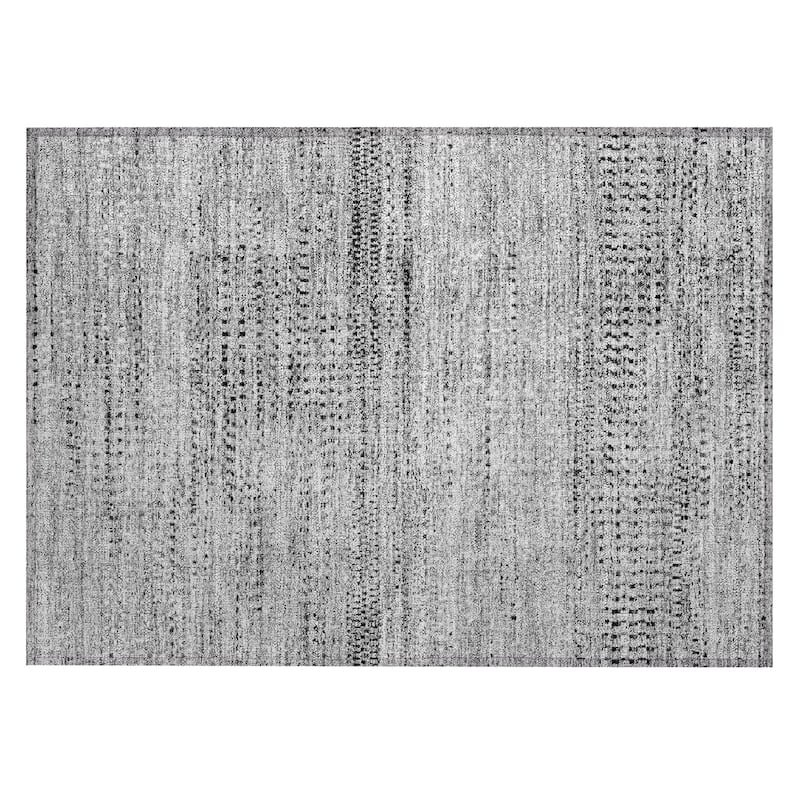 Machine Washable Indoor/Outdoor Moroccan Modern Chantille Rug