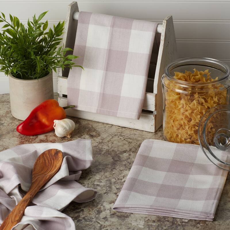 DII Vintage Red Buffalo Check Dishtowel (Set of 3)