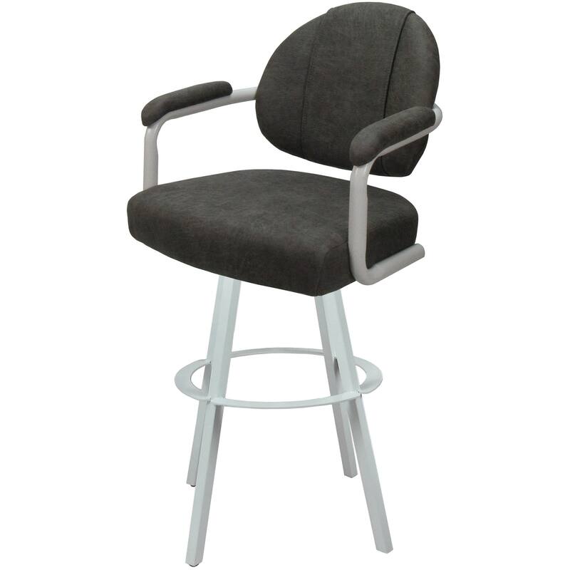 Swivel Metal Bar Stool M-70 on Warren Base - Northwest Elk - White - Counter Height