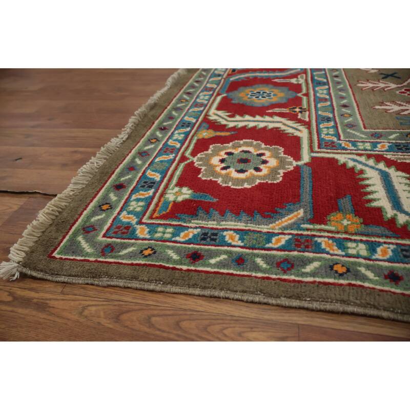 Hand Knotted Oriental 100% Wool Carpet Traditional Medallion Multi-Colored Heriz (serapi) Area Rug - 10' 0'' X 8' 2''