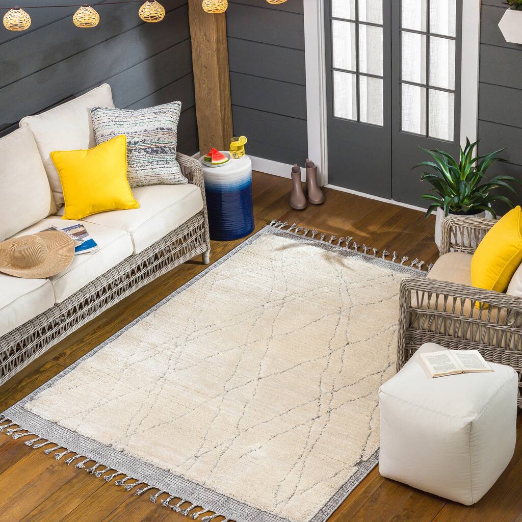 Livabliss Sousse Scandi Farmhouse Solid Area Rug