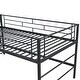 preview thumbnail 8 of 6, Twin Metal Mid Loft Bed Frame w/Storage Stairs & Safety Guardrail for Kids Teen Girls Boys Bedroom, Space Saving Design, Black