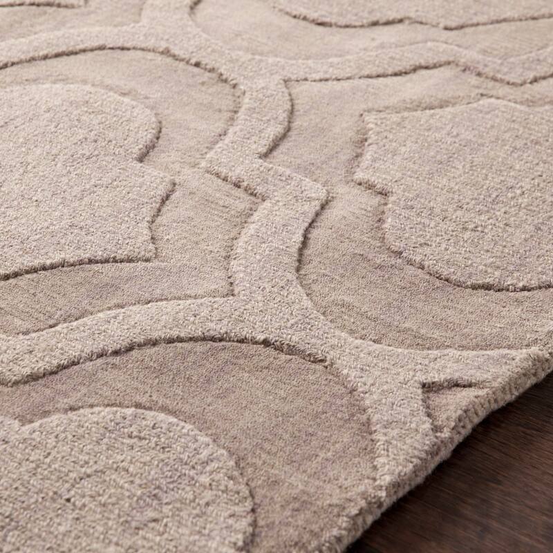 Hand-Woven Ali Tone-on-Tone Moroccan Trellis Wool Rug