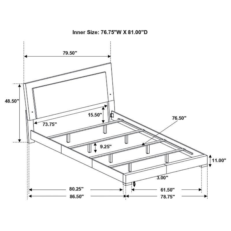 Dulcey White High Gloss 6-piece Eastern King Bedroom Set