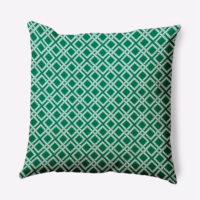 Rope Rigging Decorative Throw Pillow - 18" x 18" - True Mint