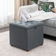 preview thumbnail 11 of 58, Adeco Fabric Square Storage Ottoman with Tray