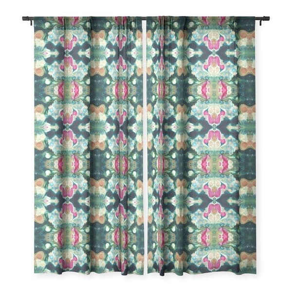 Crystal Schrader Botanical Jewels Single Panel Sheer Curtain 50 x 84