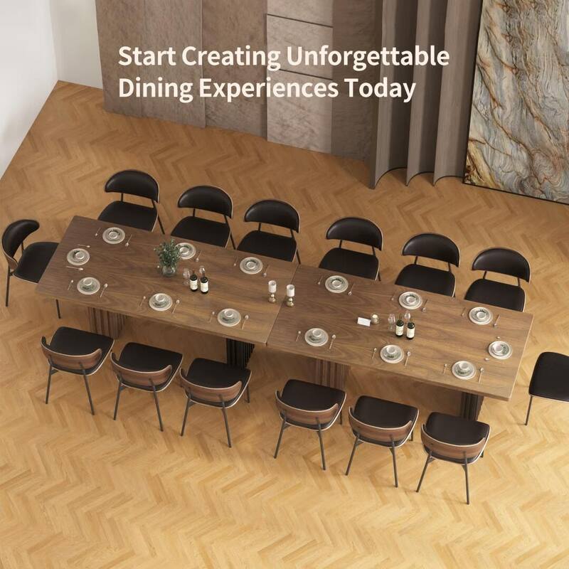 70.8" Modern Extra-Long Wooden Dining Table for 6-8 People, Rectangular Farmhouse Kitchen Table - 70.8" Wx35.4"Dx29.5"H