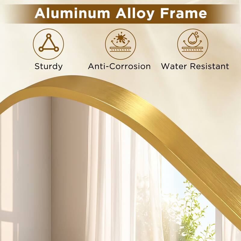Irregular Asymmetric Aluminum Alloy Framed Wall Mirror
