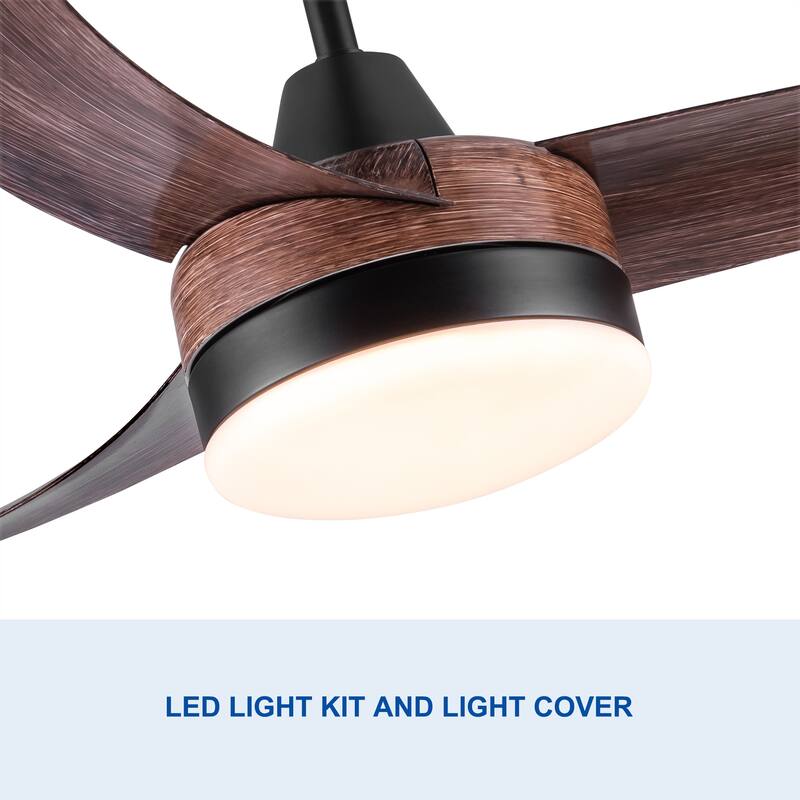 Modern Farmhouse 42 in. Integrated LED Faux wood Ceiling Fan with Remote Control
