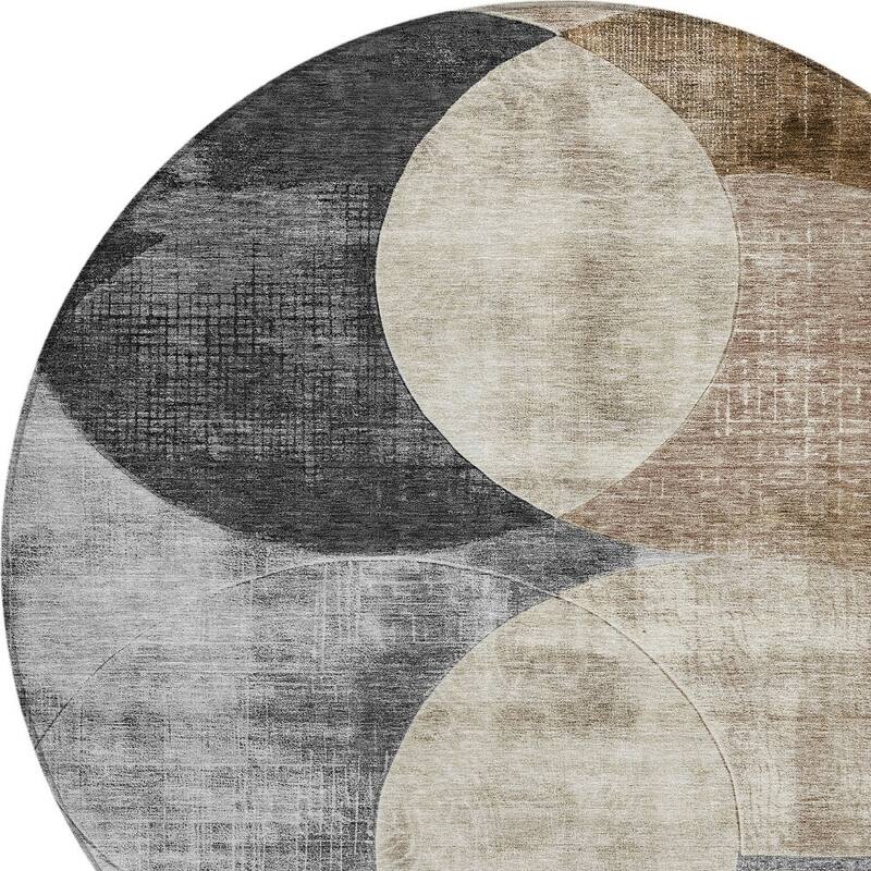 HomeRoots Geometric Transitional Rectangle Outdoor Rug