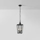 preview thumbnail 5 of 5, KAWOTI Adjustable 2-Light Sandy Black Outdoor Pendant Light - W8.4" x D8.4" x H19.5"