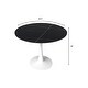 preview thumbnail 10 of 25, LeisureMod Bristol 40" Round Dining Table for 4 with Sintered Stone Tabletop in White Base for Kitchen & Dining Room