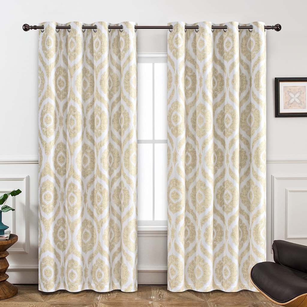 DriftAway Rory curtain 2 Panels Set for Living Room Boho Medallion Chic Drapes