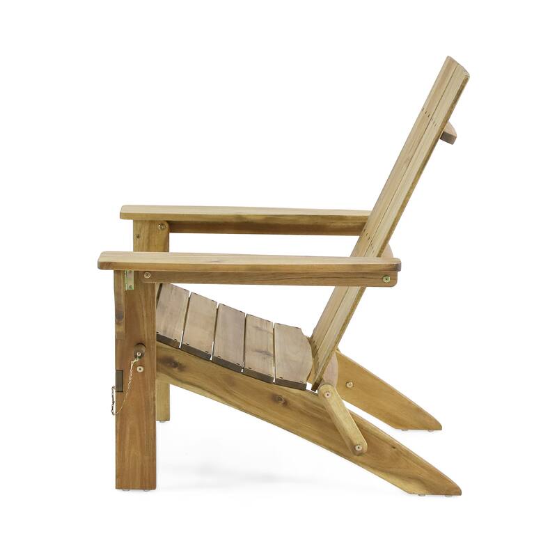 FOLDABLE ADIRONDACK CHAIR with Durable Wooden Frame, Perfect for Indoor and Outdoor