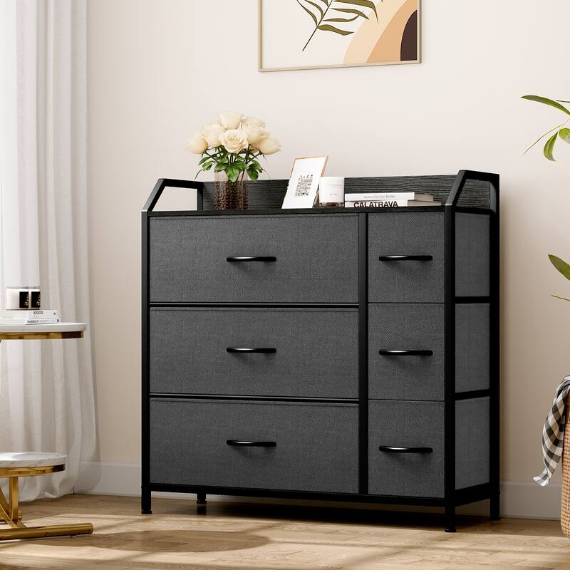 Moasis 5-drawer Dresser Chest Bedroom Tower with Tabletop