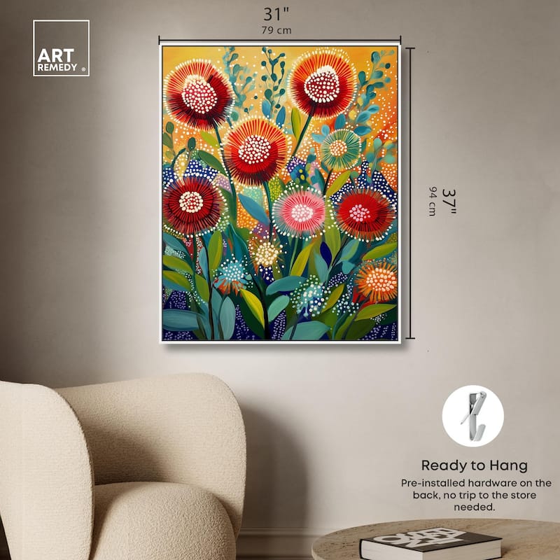 Vivid Flora I Canvas by Art Remedy