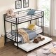preview thumbnail 50 of 52, Twin over Twin with Trundle Metal Bunk Bed,No Box Spring Needed,Easy Assemble