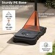 preview thumbnail 9 of 8, White-Black Adjustable Basketball Hoop with PC Backboard and Portable Base - Height: 4.6 ft-8.3 ft.